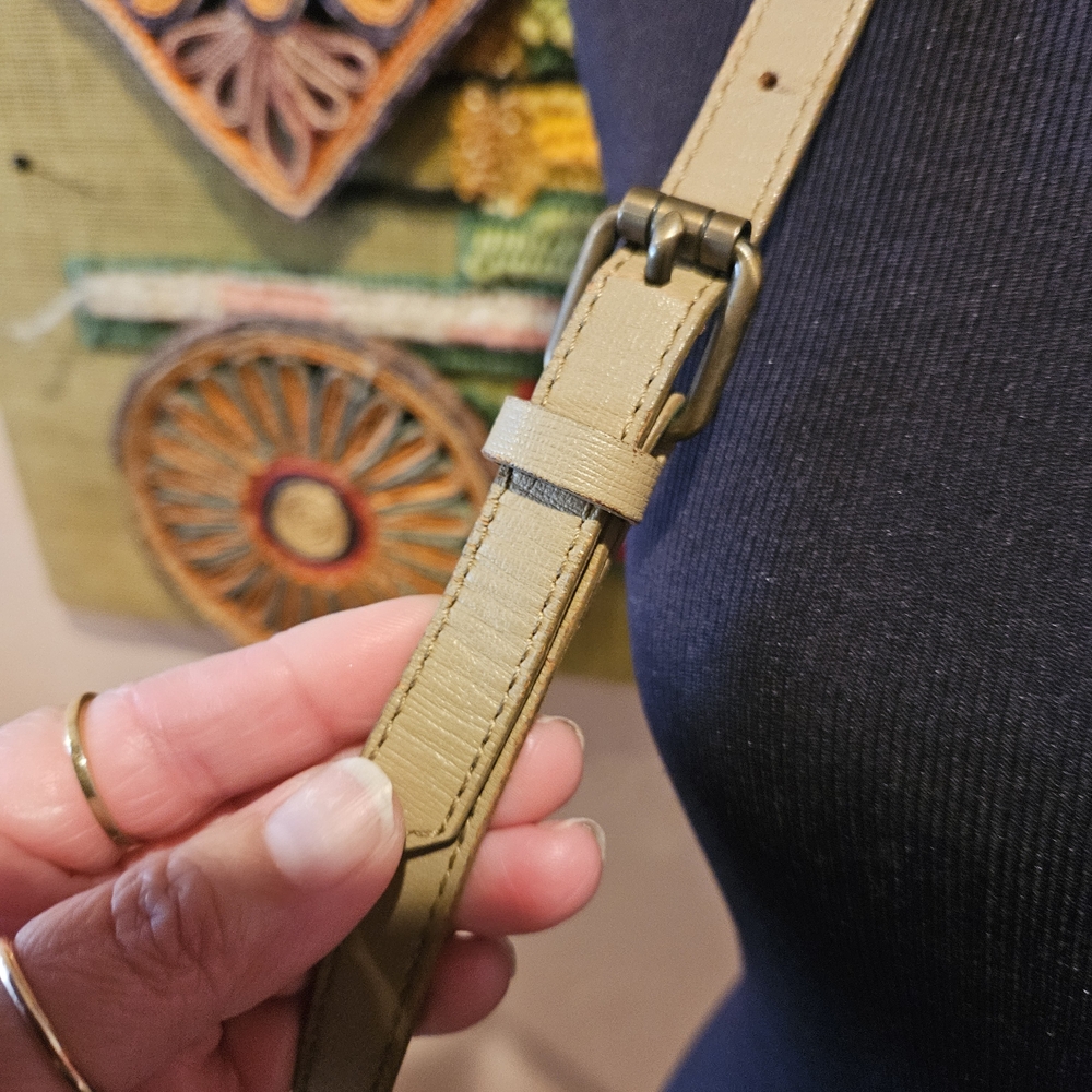 Vintage Yves Saint Laurent Beige and Gray Crossbody Bag - Picture 8 of 16
